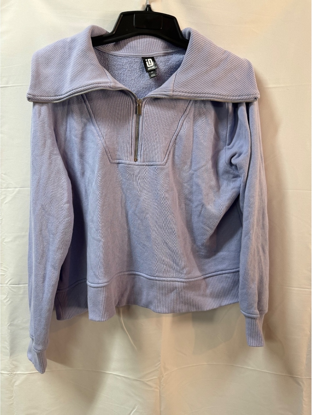 Ideology Women's Lavender Half-Zip Sweater Size 1X